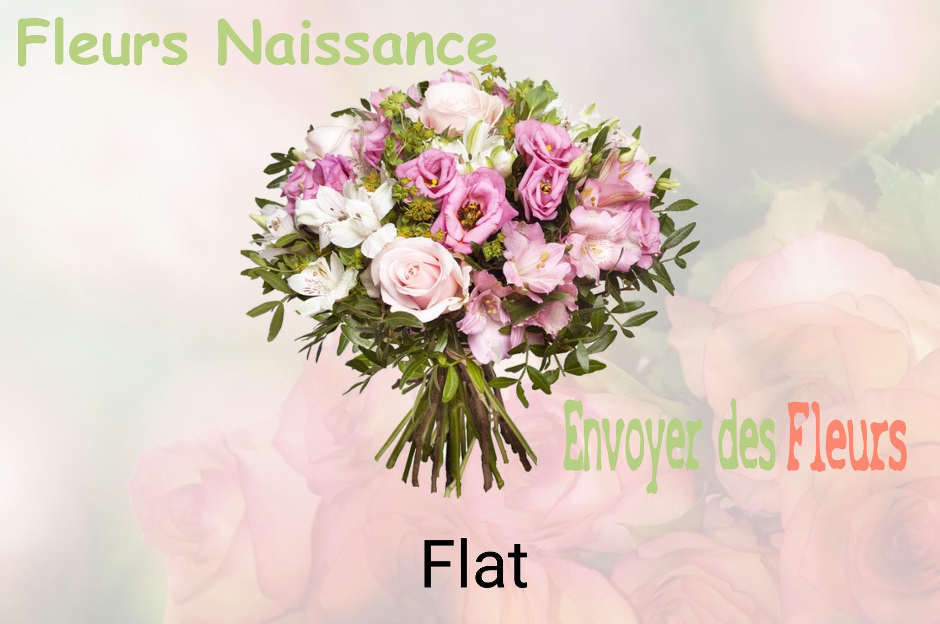 Bouquet de fleurs de naissance livré à Flat