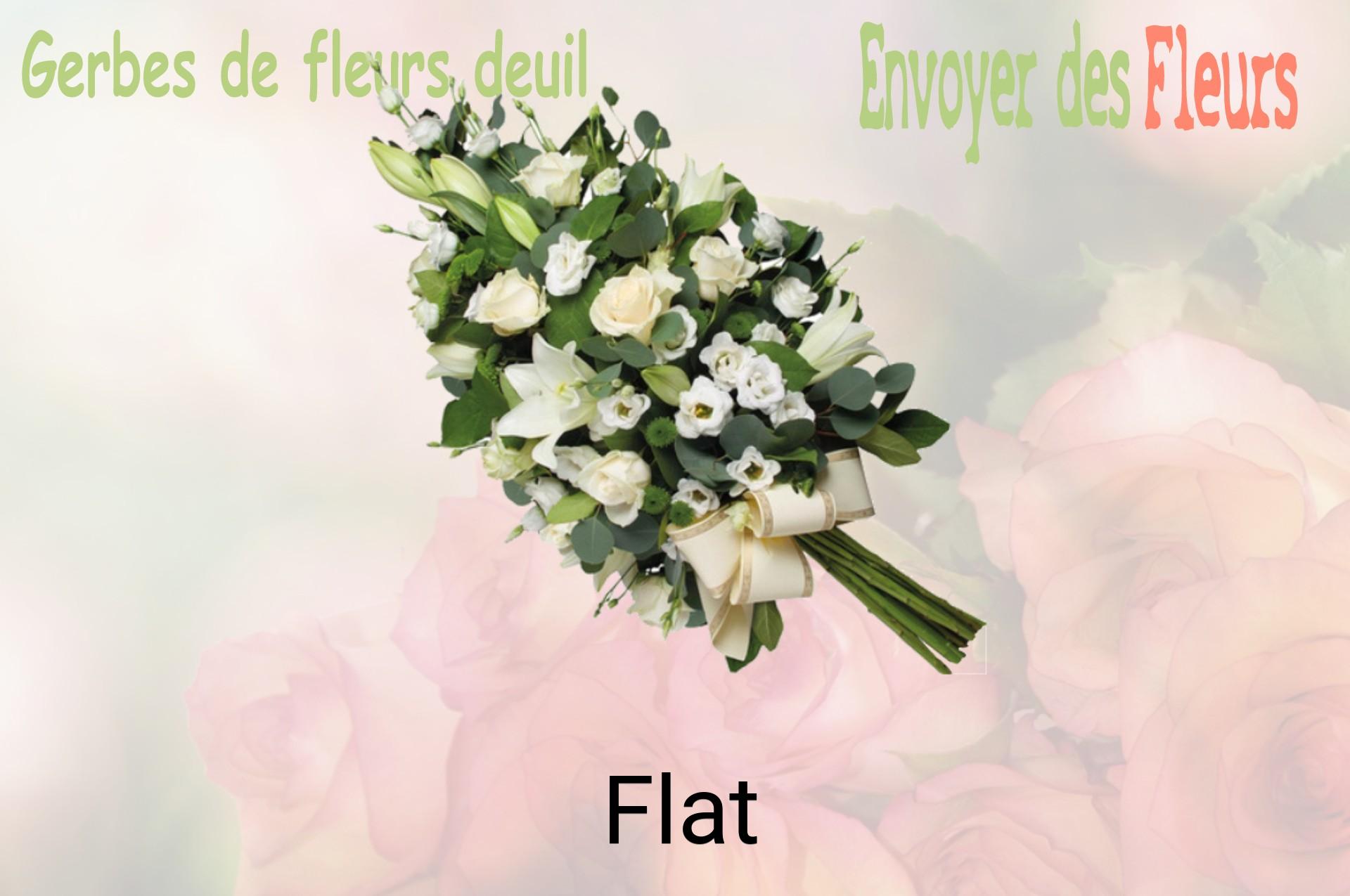Gerbe de fleurs de deuil livrée à Flat